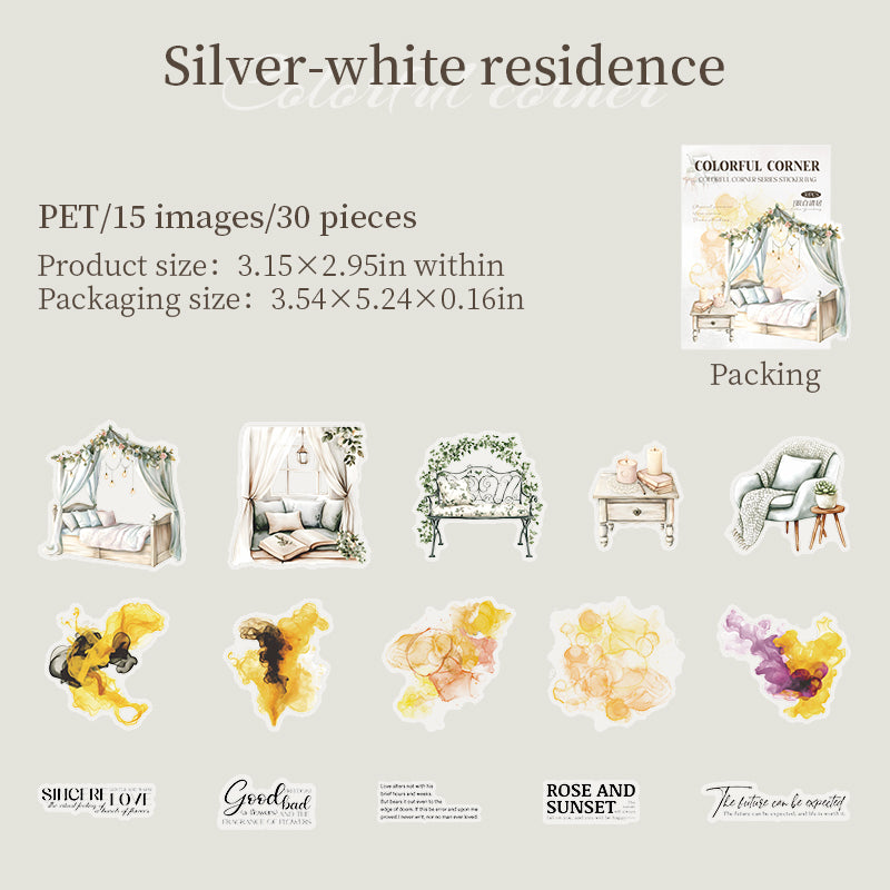 0802 Furniture PET Sticker -30Pcs each pack