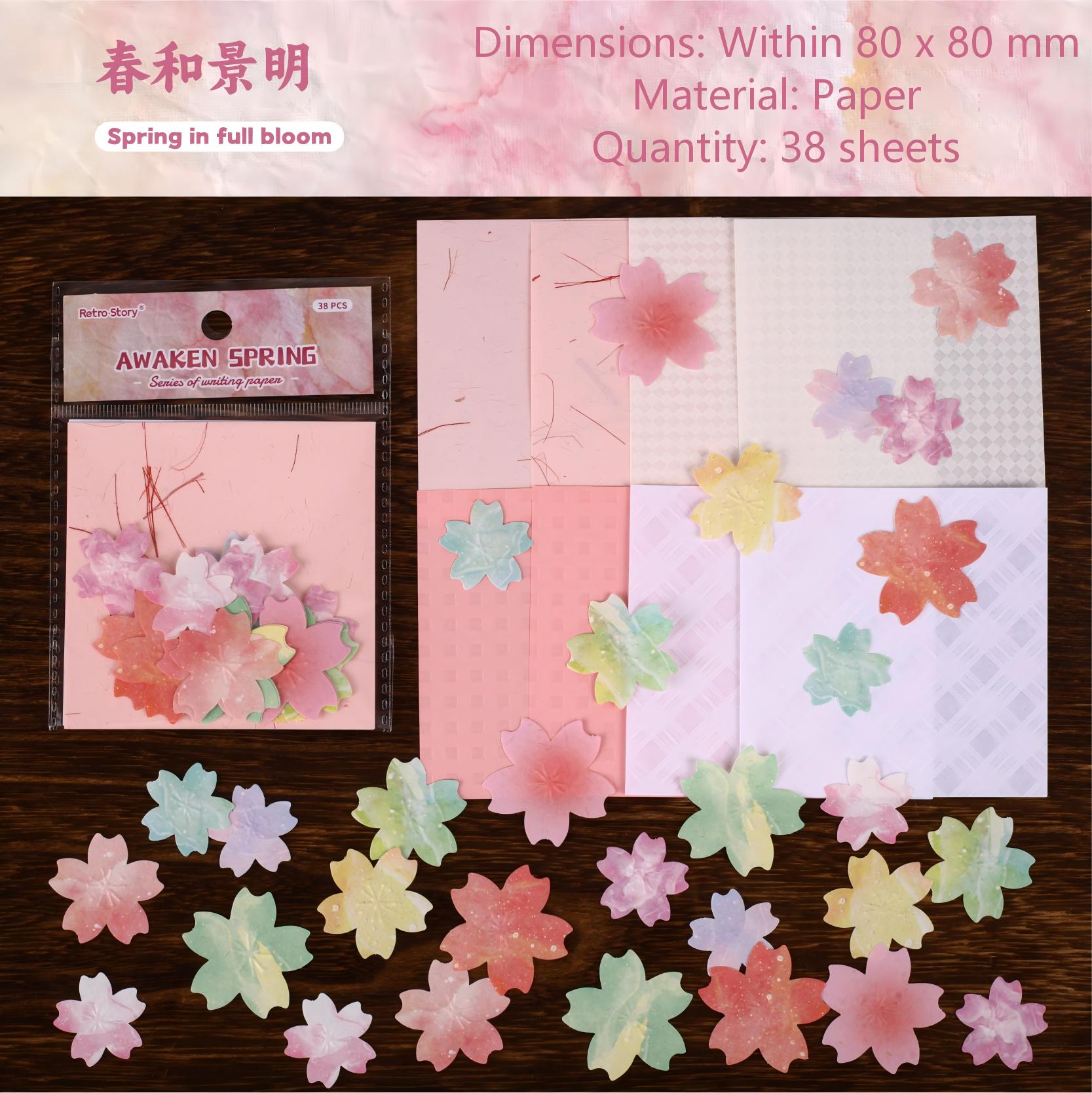 260328 Embossing flowers paper -38Pcs each pack