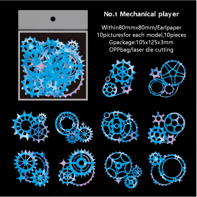 260129 Whimsical die cut paper -10Pcs each pack