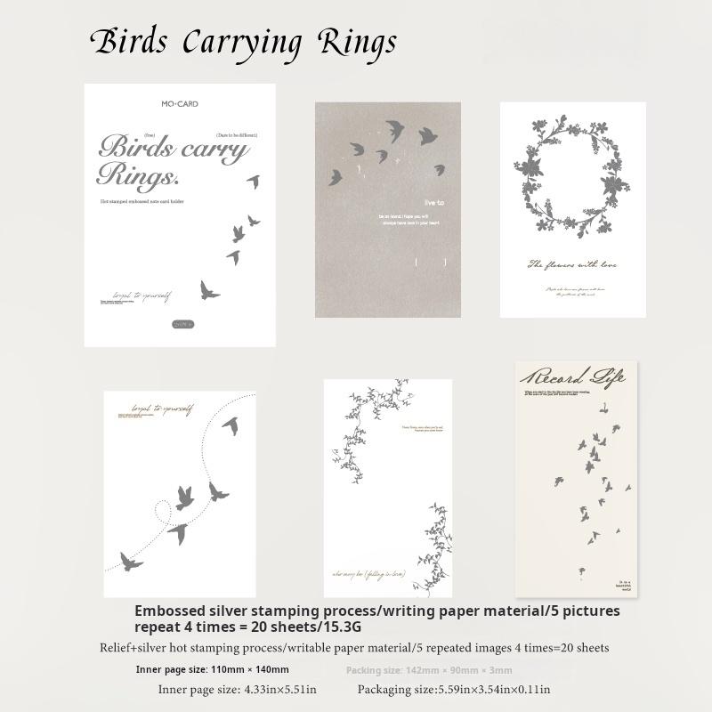 0710 Embossed Notes paper -20Pcs each pack