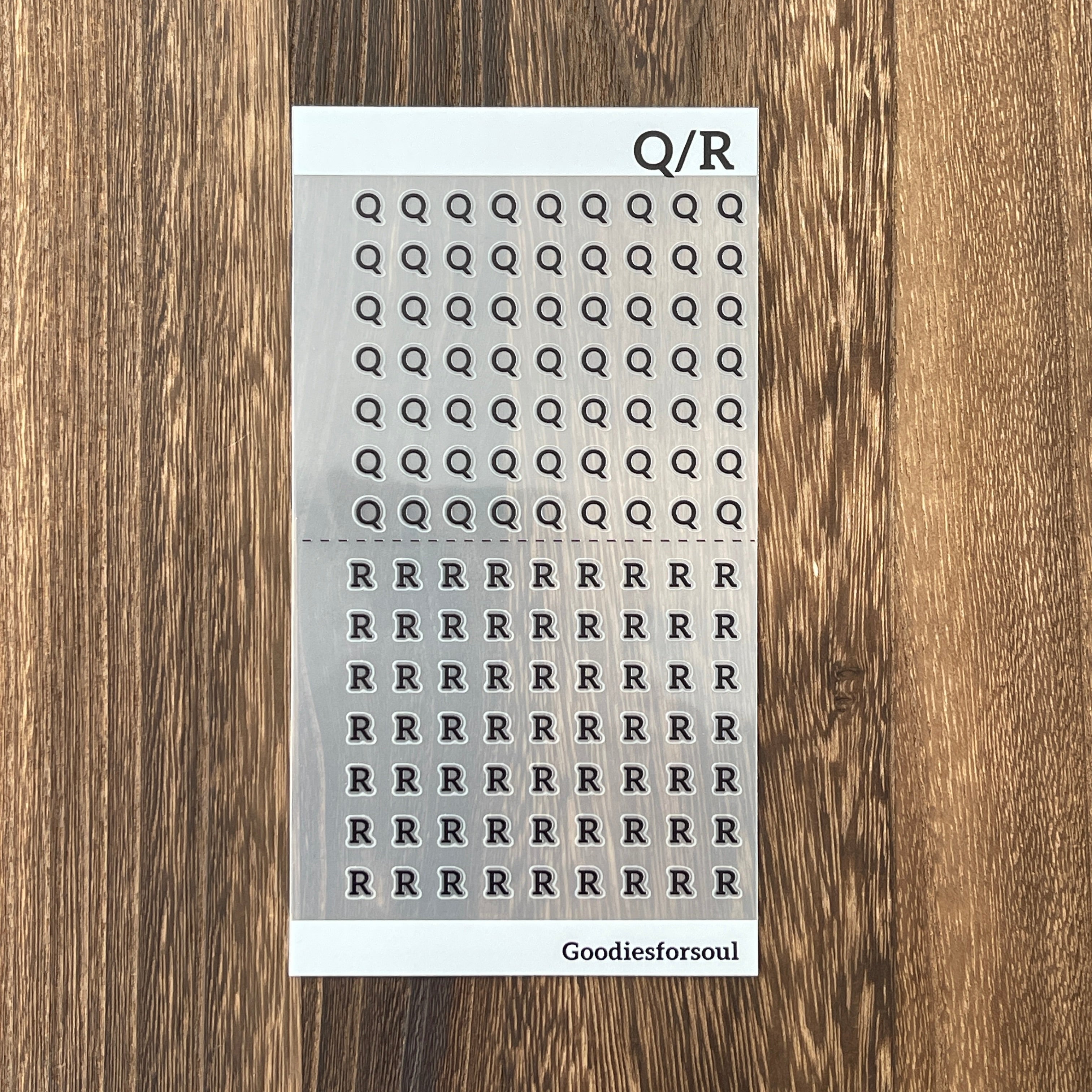 Letter PET stickers *can be stored in A6 binder