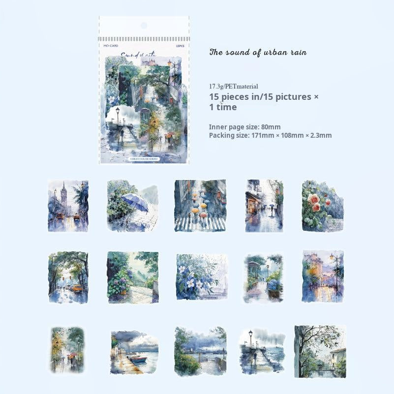 0607 City color sticker -15Pcs each pack