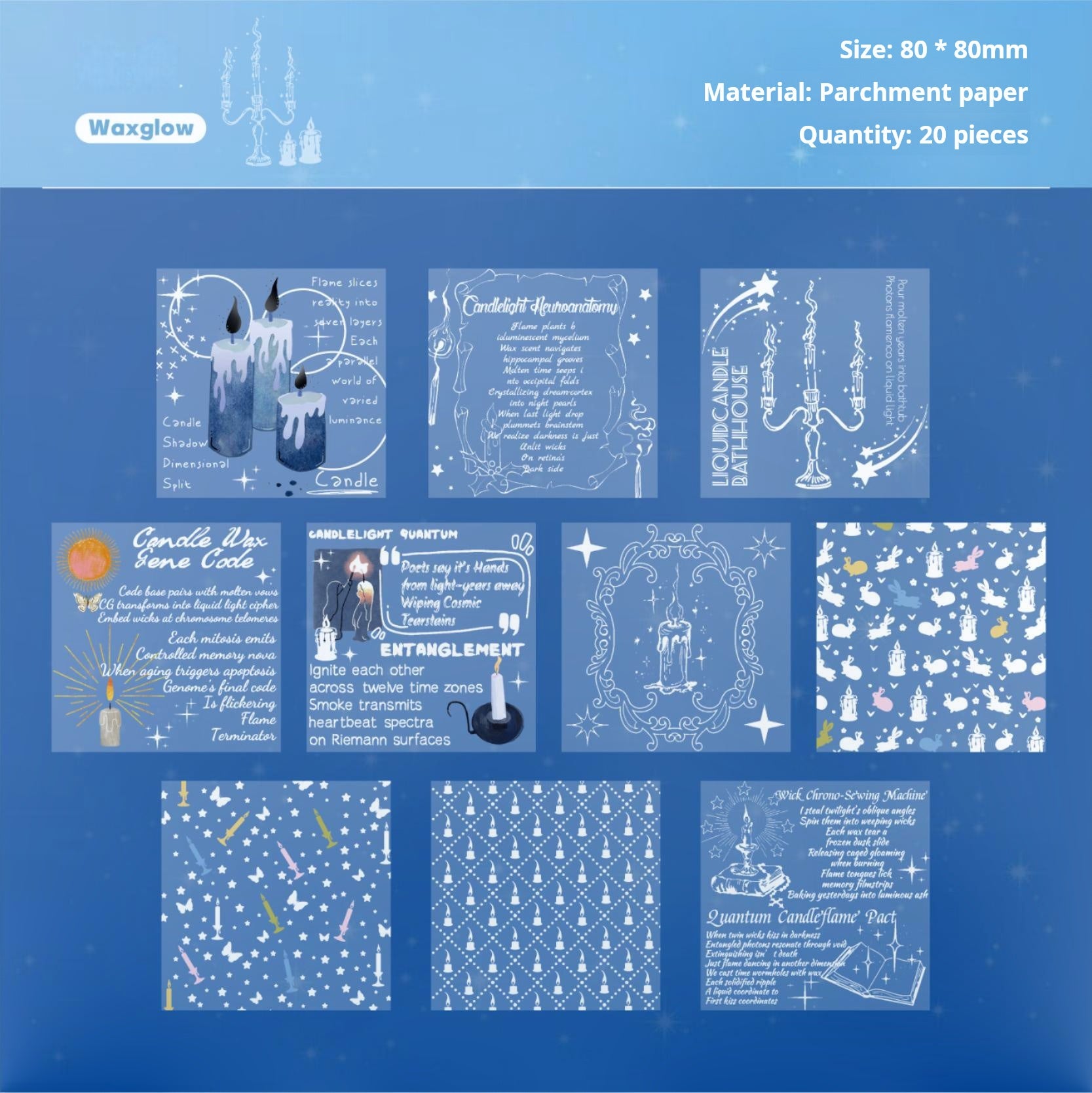 0530 Notes vellum paper -20Pcs each pack