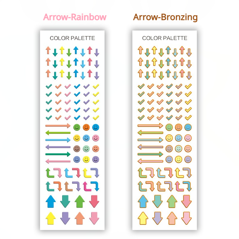 0513 Colorful Decorative Stickers 1 pack 2 pcs