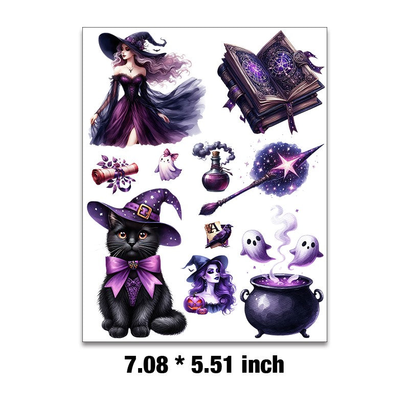 E-11- Purple magic collection Embossed sticker 1 Pcs