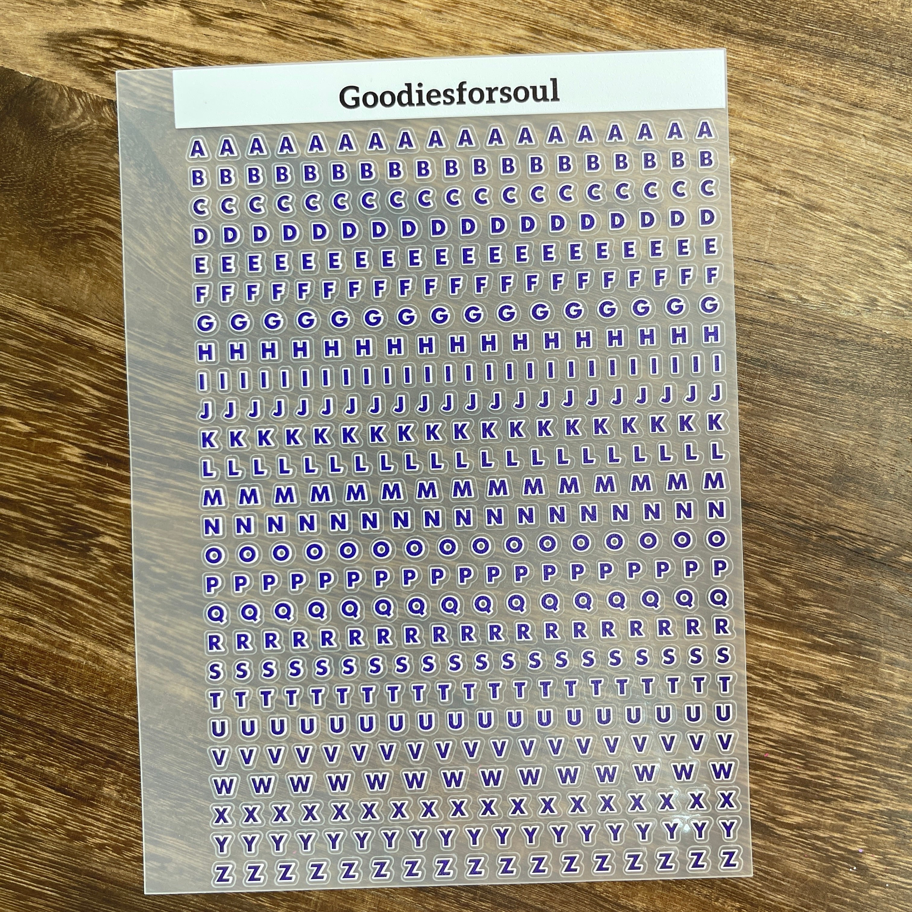 Stroke letter sticker *can be stored in A5 binder