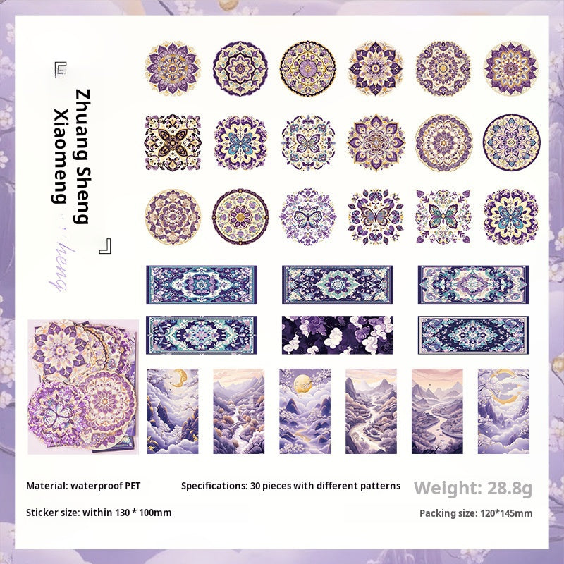 0612 Classical pattern PET sticker -30Pcs each pack