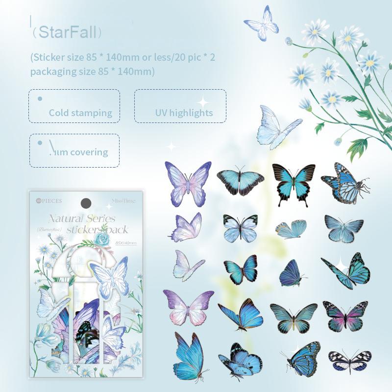 0612 Butterfly PET sticker -40Pcs each pack