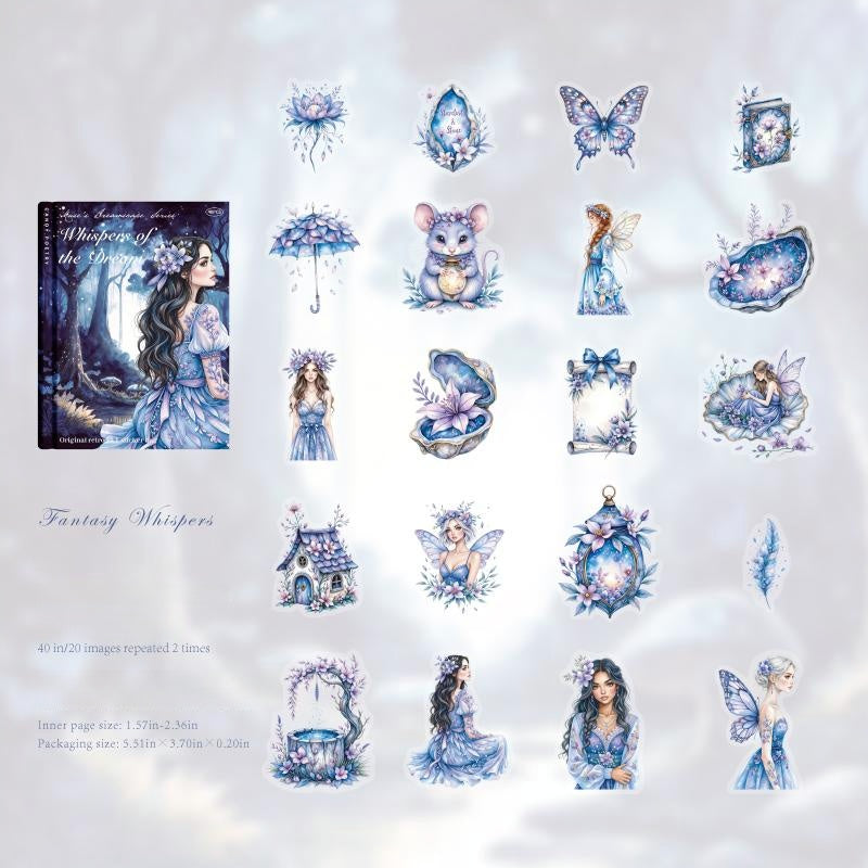 1028 Vintage elf PET sticker -40Pcs each pack