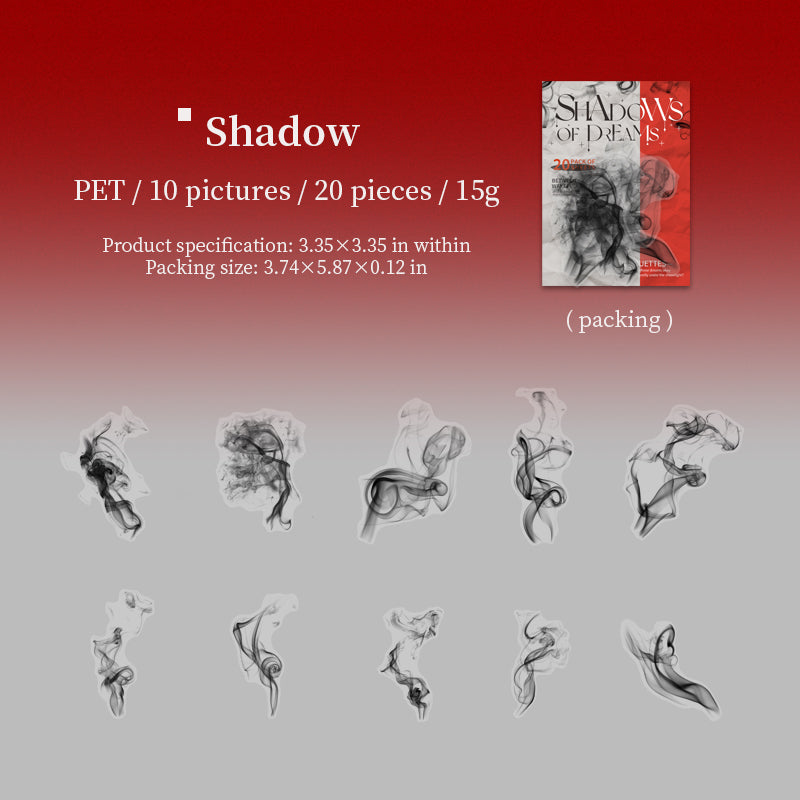0517 Shadows of dreams PET Sticker -20Pcs each pack