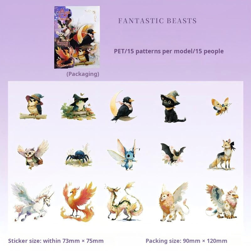 1113 Vault of Magic PET sticker -15Pcs each pack