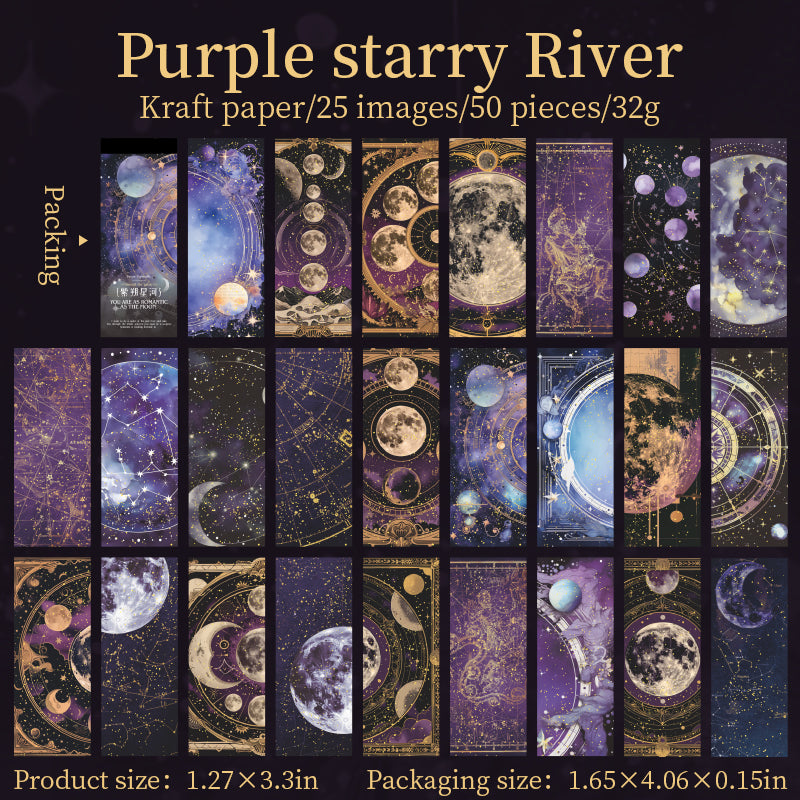 0520 Moon Shadow Gilded Series Paper -50Pcs each pack