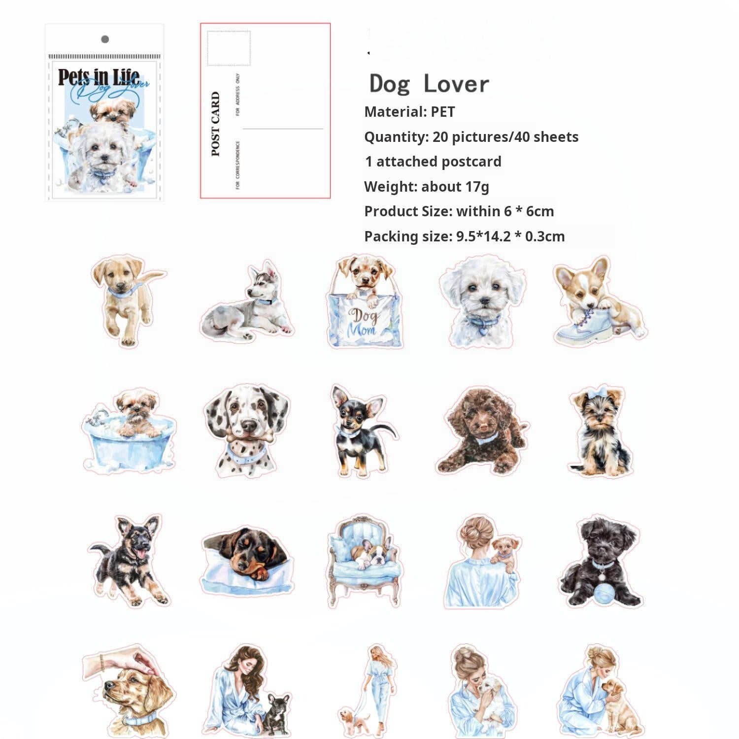 0526 Pet Life PET Sticker -40Pcs each pack