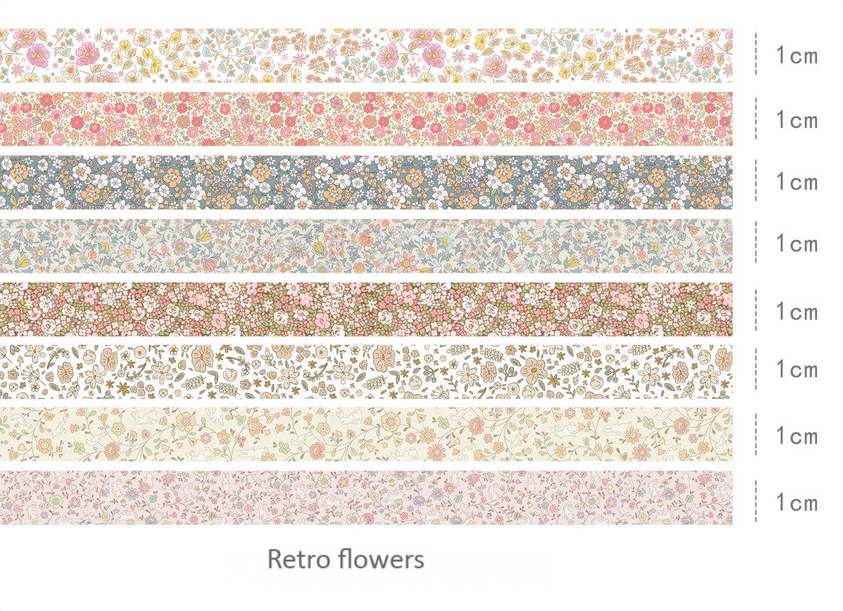 0626 Vintage Washi Tape Set 8 rolls 1cm*3m