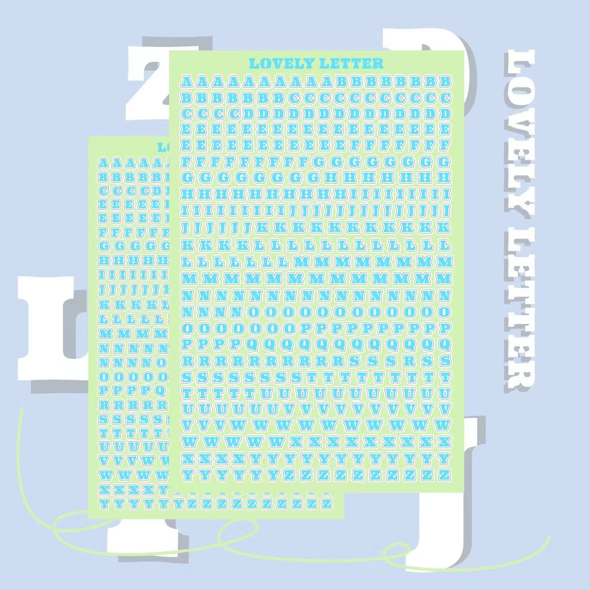 0619 Colored letters Sticker -1Pcs each pack