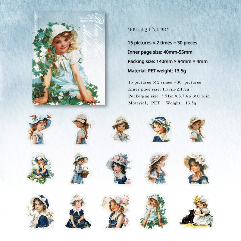 0815 Childhood time PET Sticker -30Pcs each pack