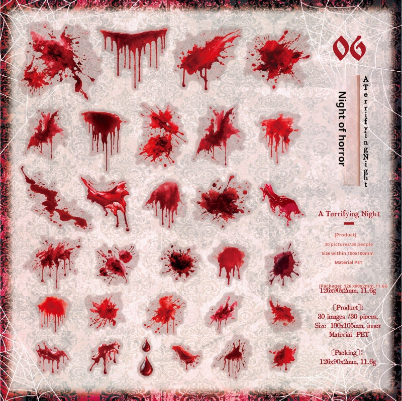 1119 Night falls PET sticker -30Pcs each pack