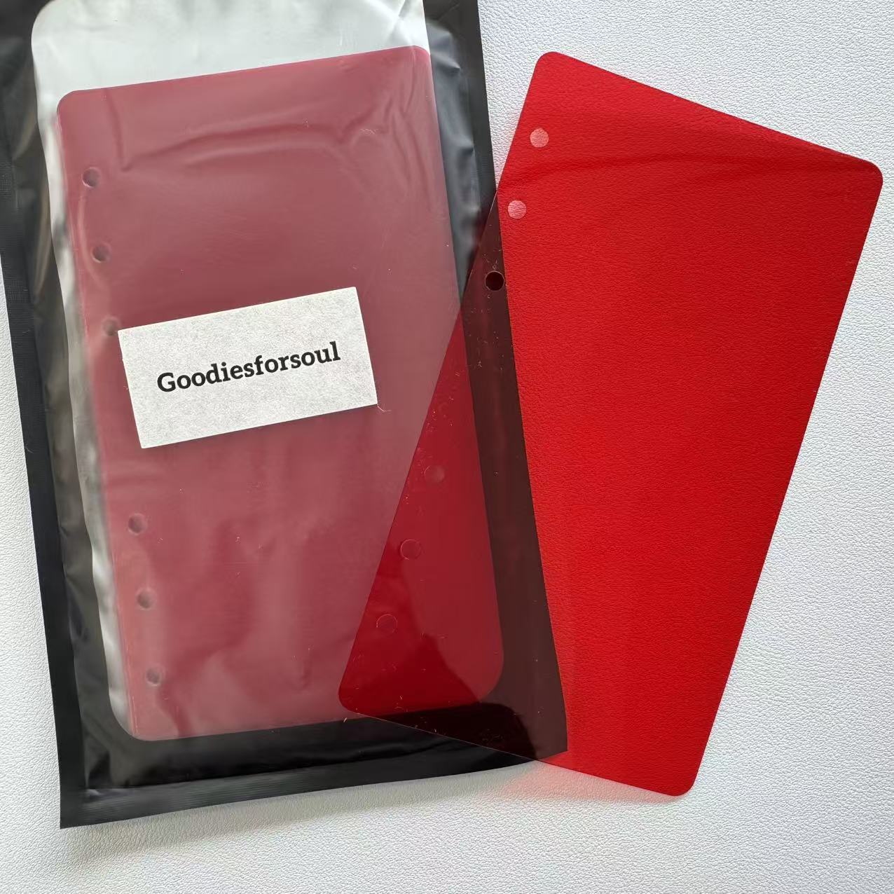 A6 colored clear plastic sheet 1 pack 20 sheets *please tear off the protective film on both sides before use