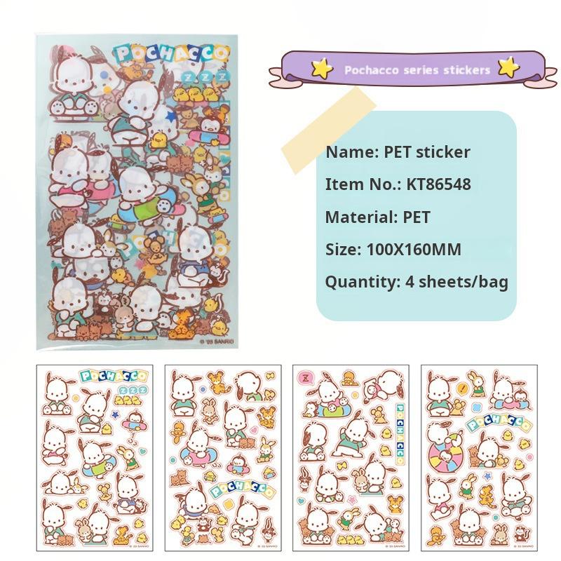 260103 Sanrio PET sticker -4Pcs each pack