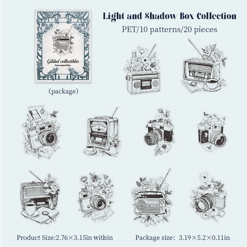 1126 Vintage PET sticker -20Pcs each pack