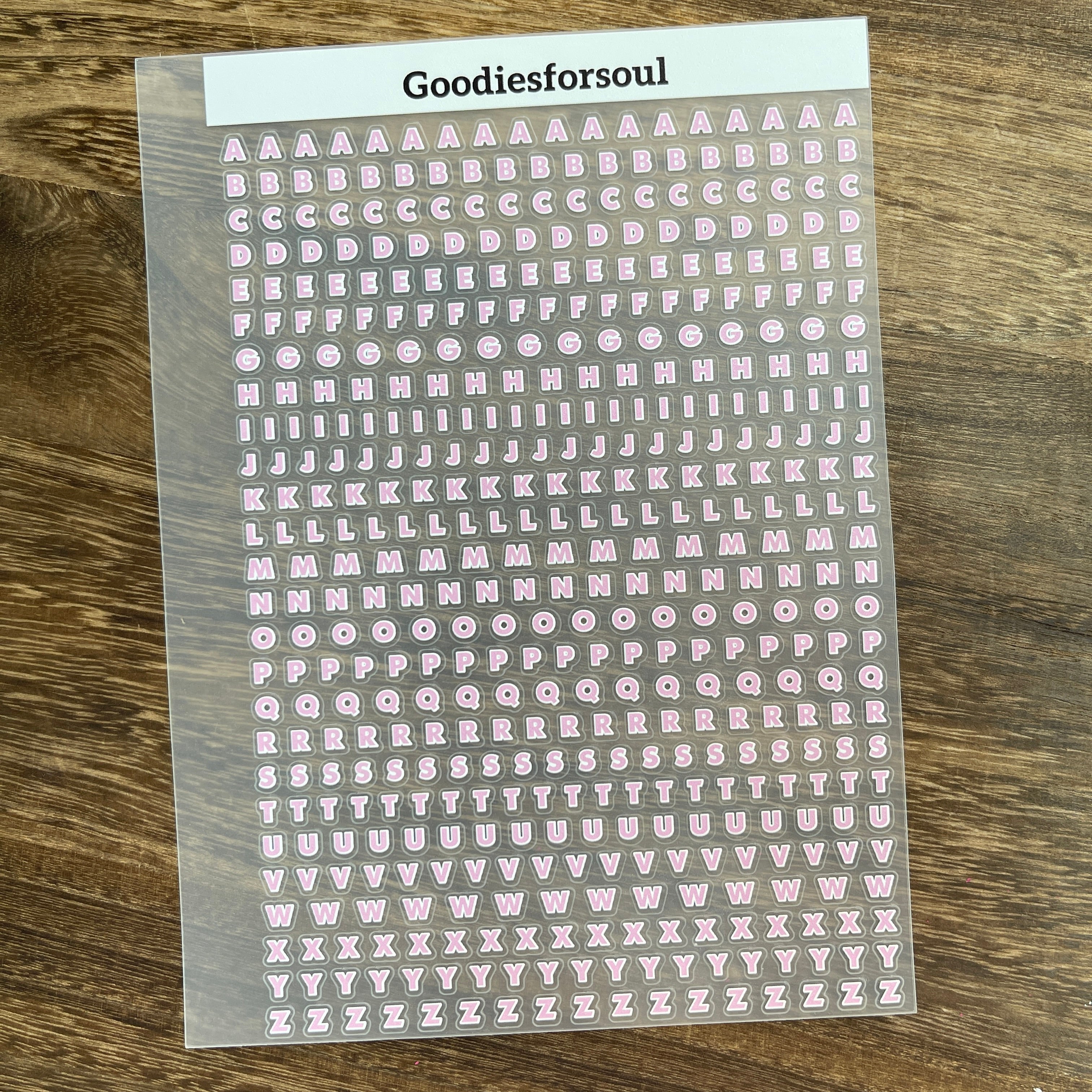 Stroke letter sticker *can be stored in A5 binder