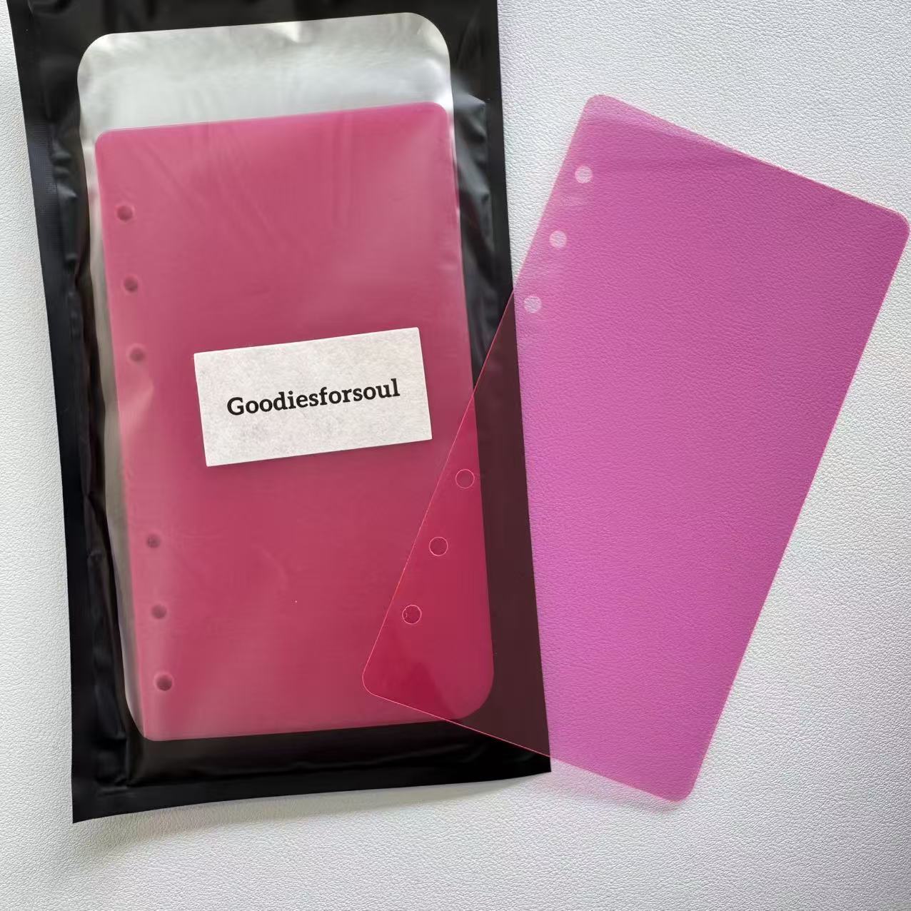 A6 colored clear plastic sheet 1 pack 20 sheets *please tear off the protective film on both sides before use