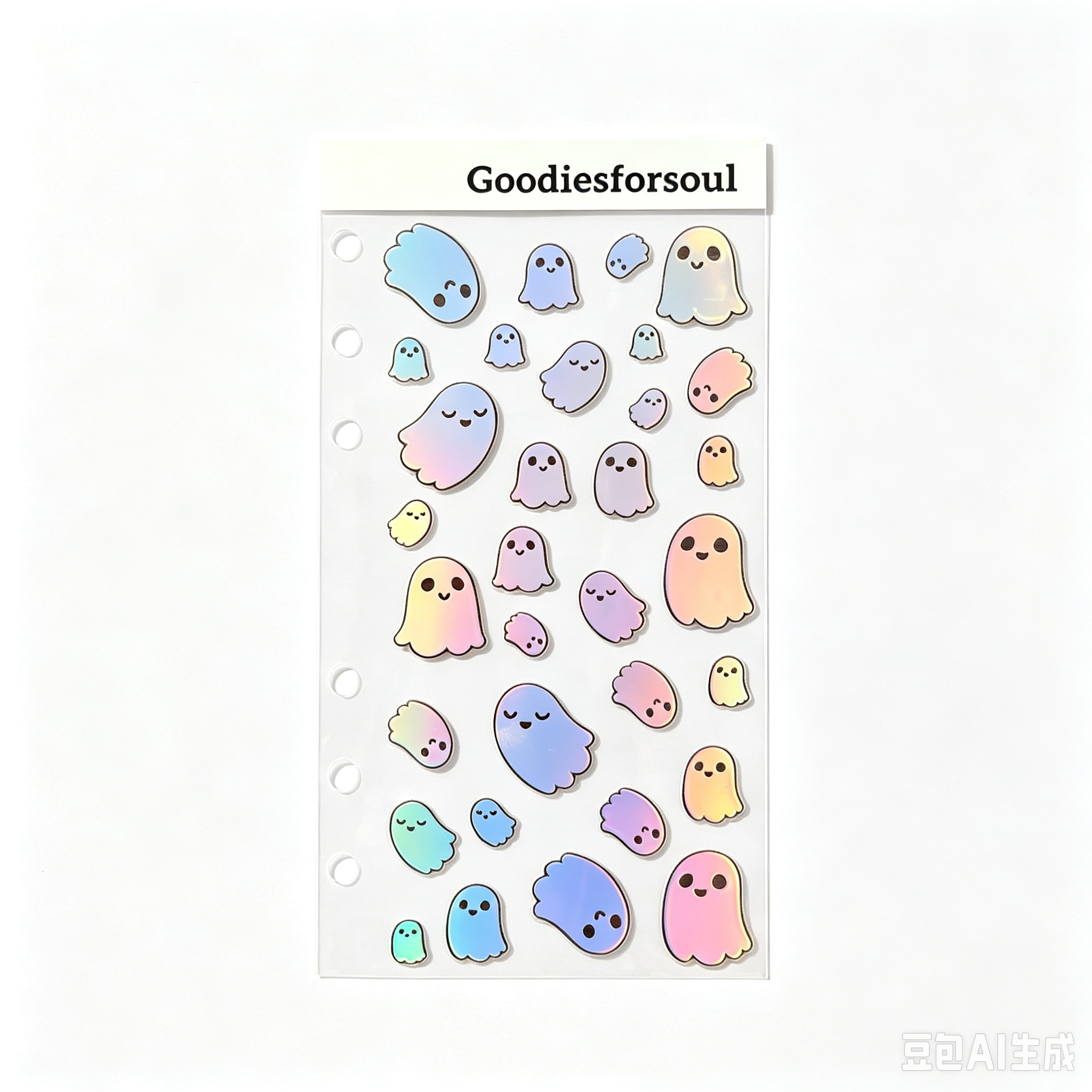 Holographic PET Sticker Bundle, 10 Sheets Assorted Laser Stickers, for Junk Journaling, Scrapbooking & DIY Crafts