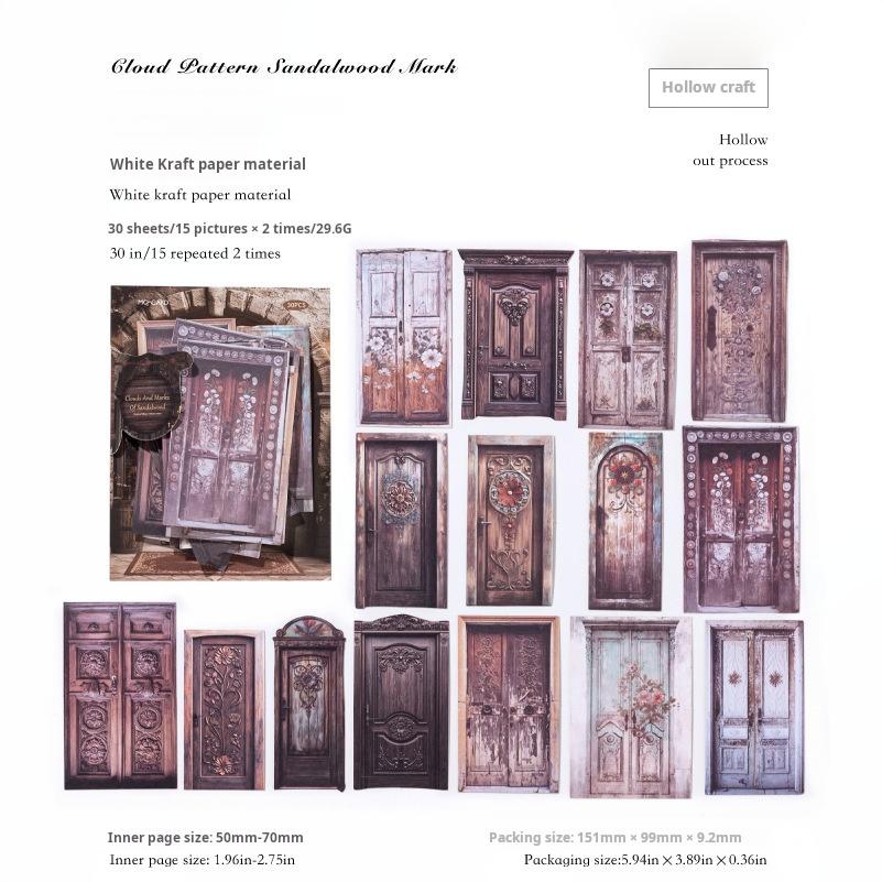 0524 Medieval Collections diecut cardstock Solid Sticker - 30Pcs each pack