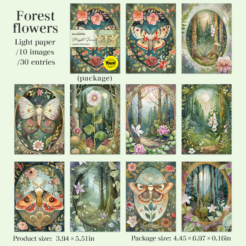 0618 Night forest paper -30Pcs each pack