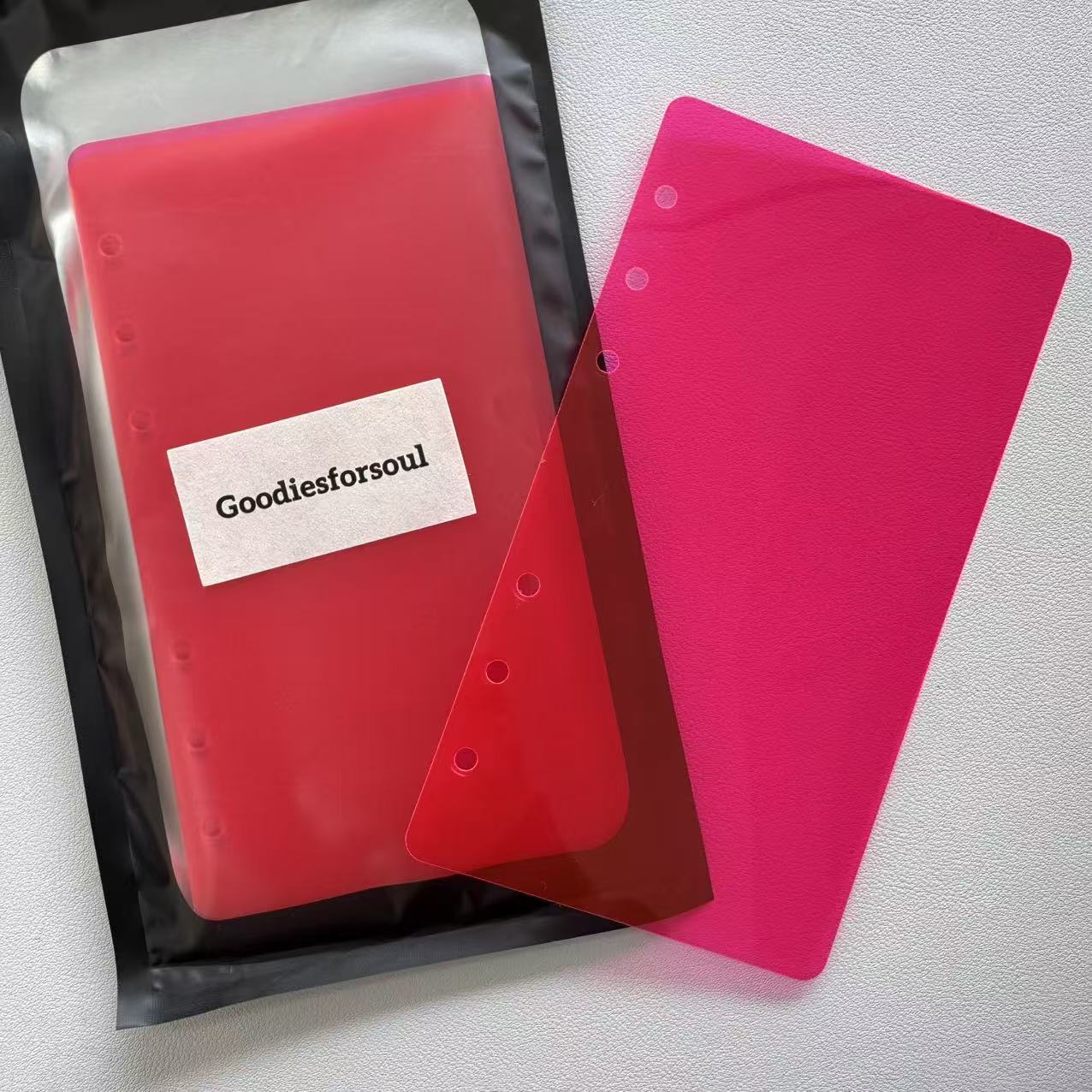 A6 colored clear plastic sheet 1 pack 20 sheets *please tear off the protective film on both sides before use