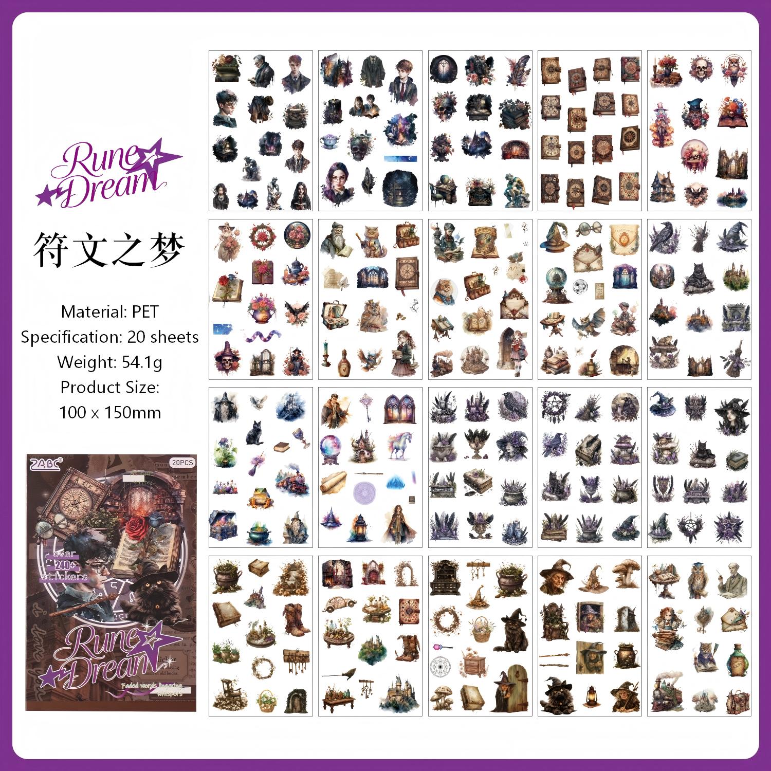 Vintage Chronicles PET Sticker Book -20Pcs each pack