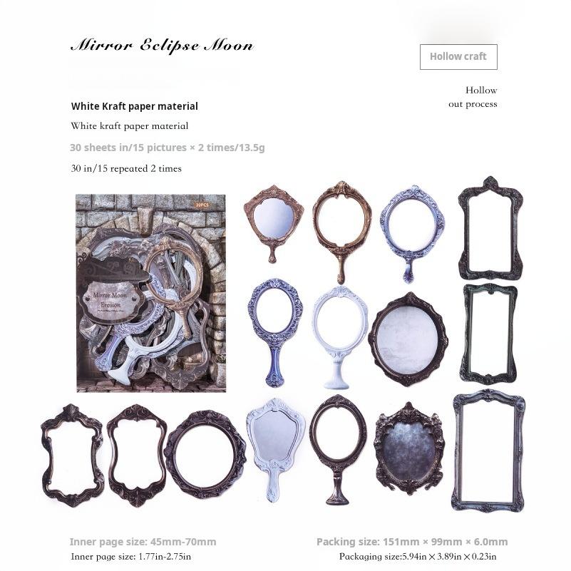 0524 Medieval Collections diecut cardstock Solid Sticker - 30Pcs each pack