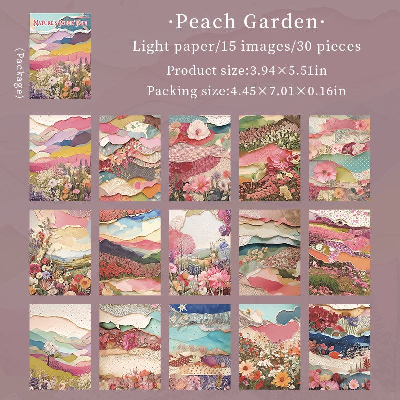 1211 Collage landscape Paper -30Pcs each pack