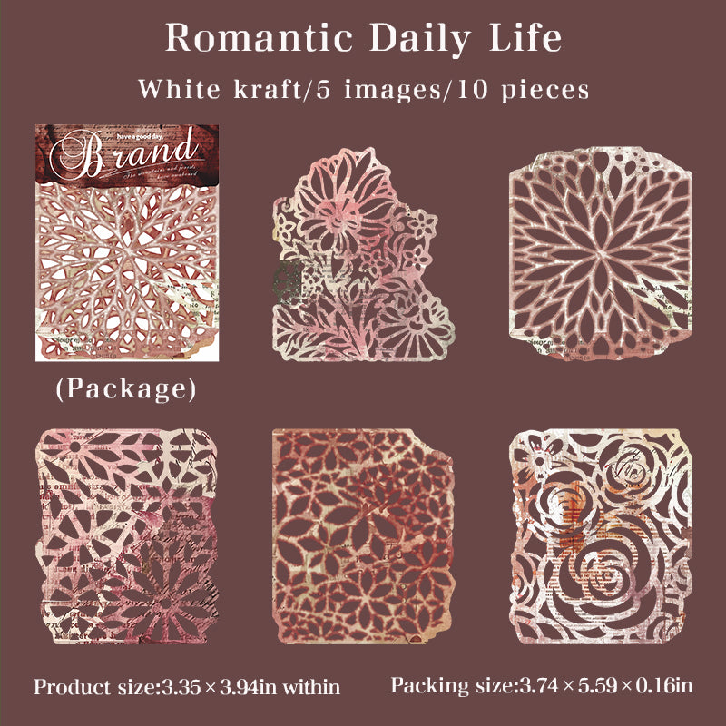 1224 Imprint Solid die cut sticker -10Pcs each pack