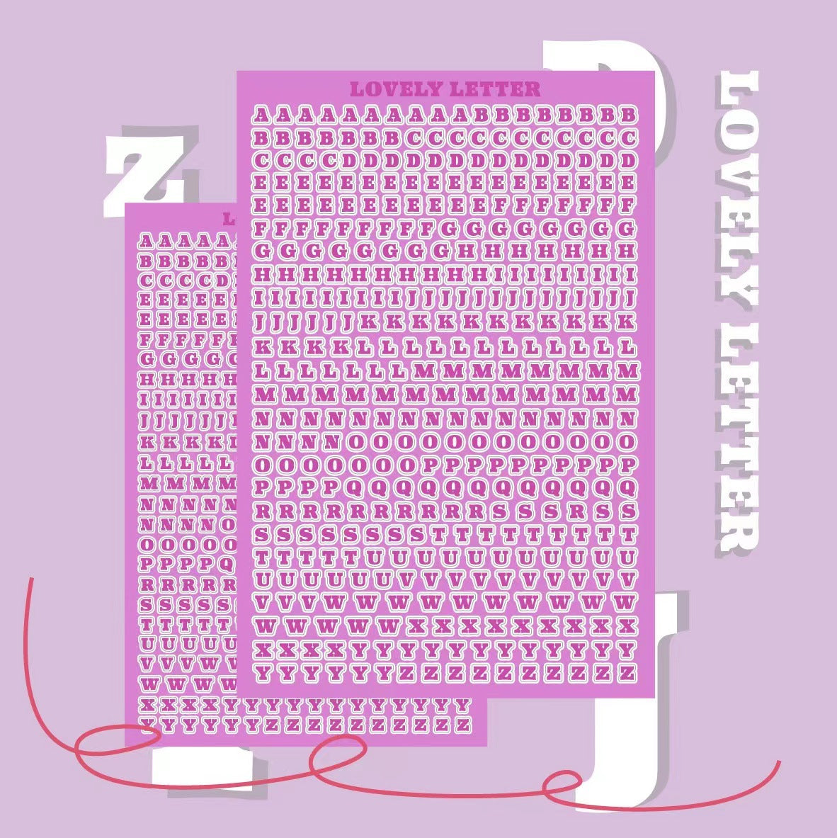 0619 Colored letters Sticker -1Pcs each pack