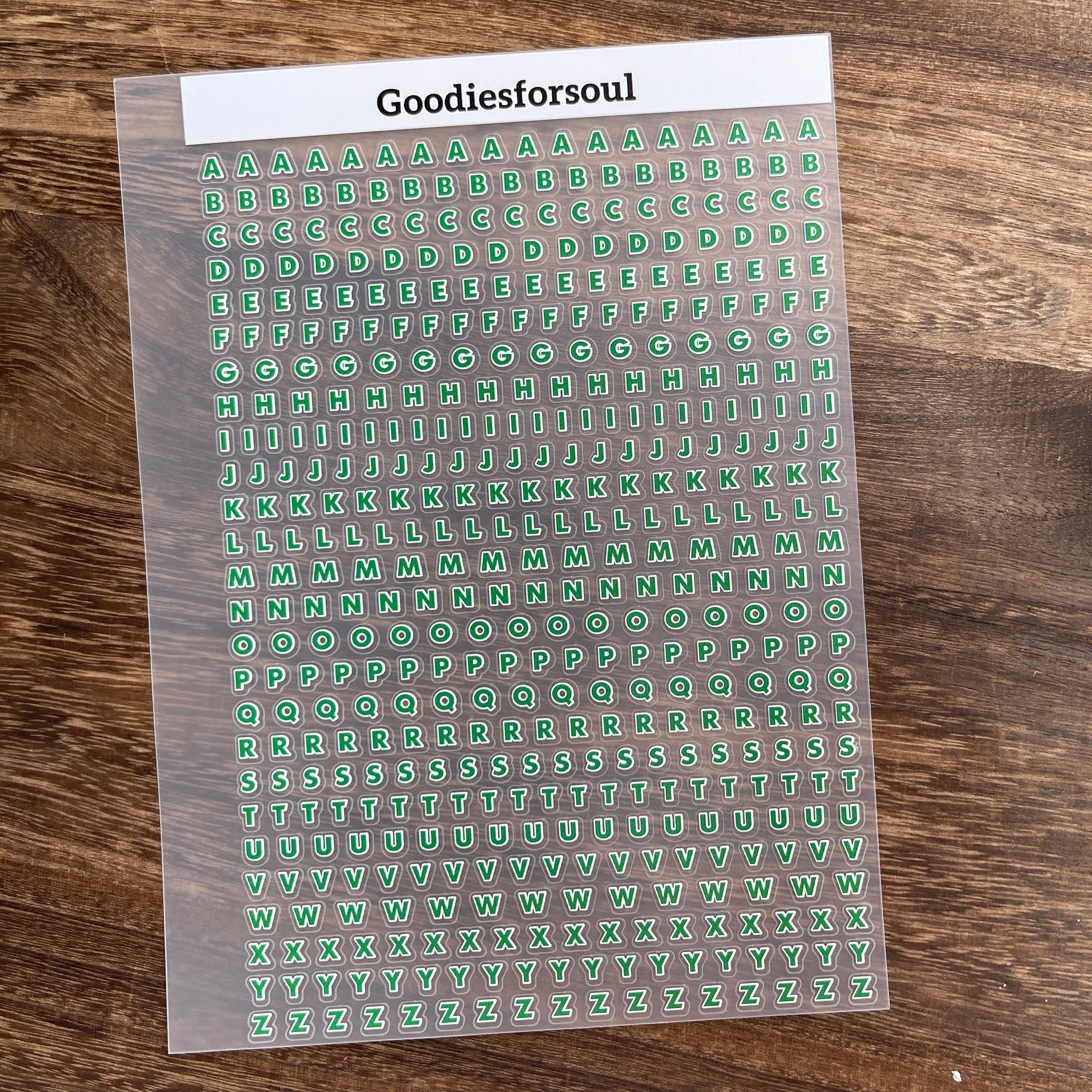 Stroke letter sticker *can be stored in A5 binder