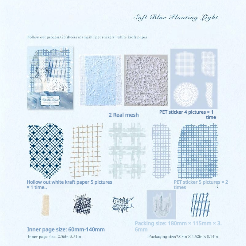 0815 Paper and mesh Mixed pack -25Pcs each pack