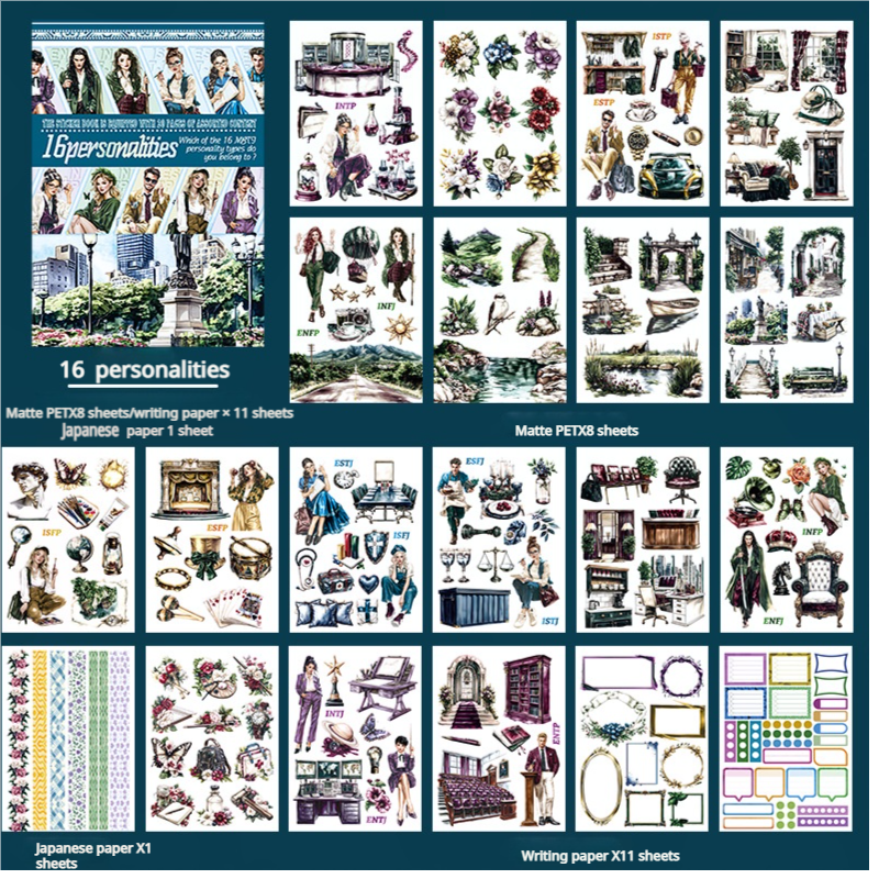S-518- 16personalities Sticker Book -20Pcs each pack