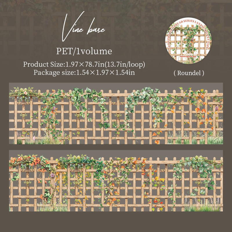 1014 Flower vine spreading PET tape -5cm*2m