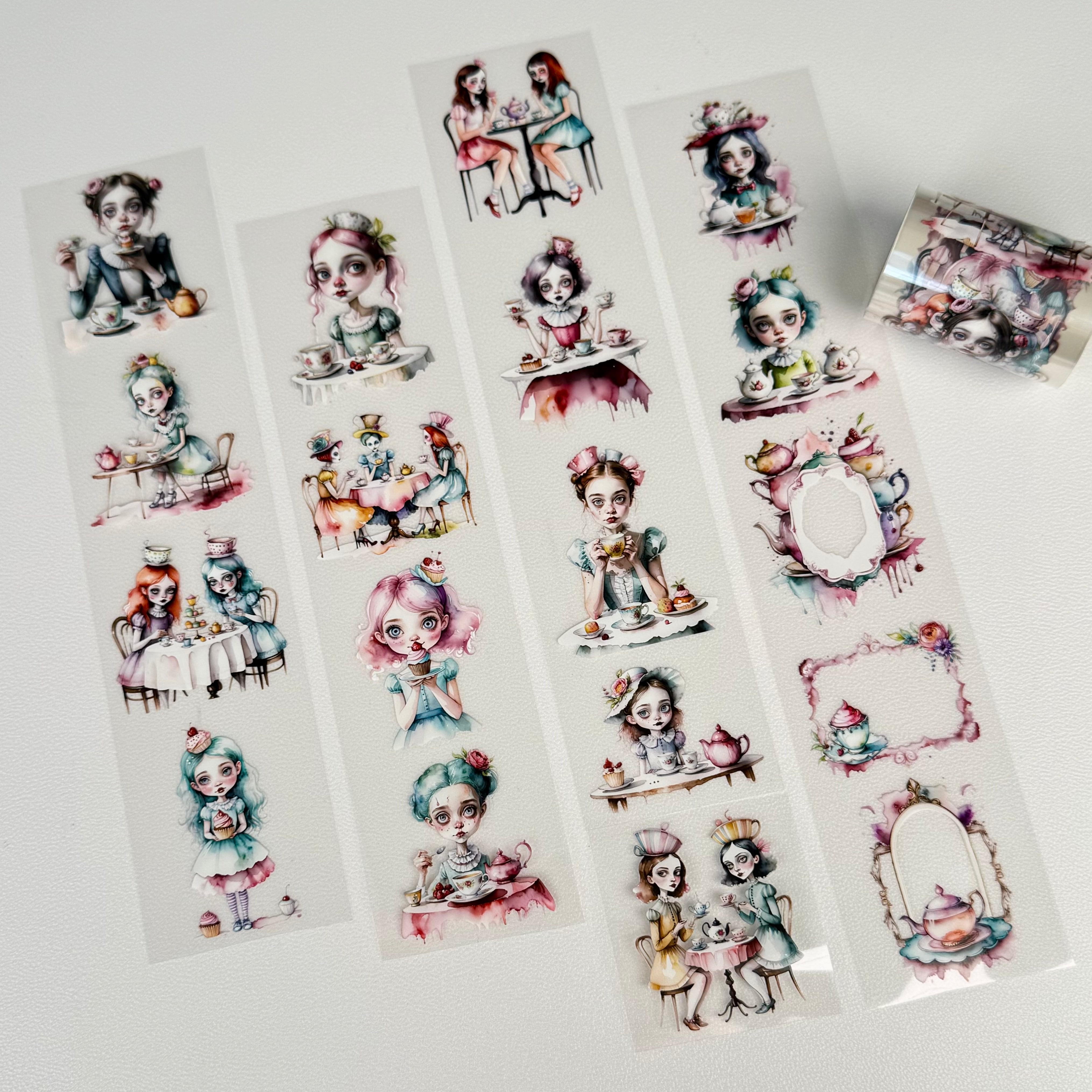 0528 Whimsical Tea Time PET Tape 5.5*200CM