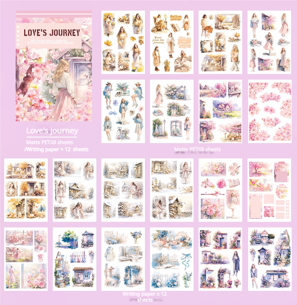 S-540- Love's journey Sticker Book -20Pcs each pack