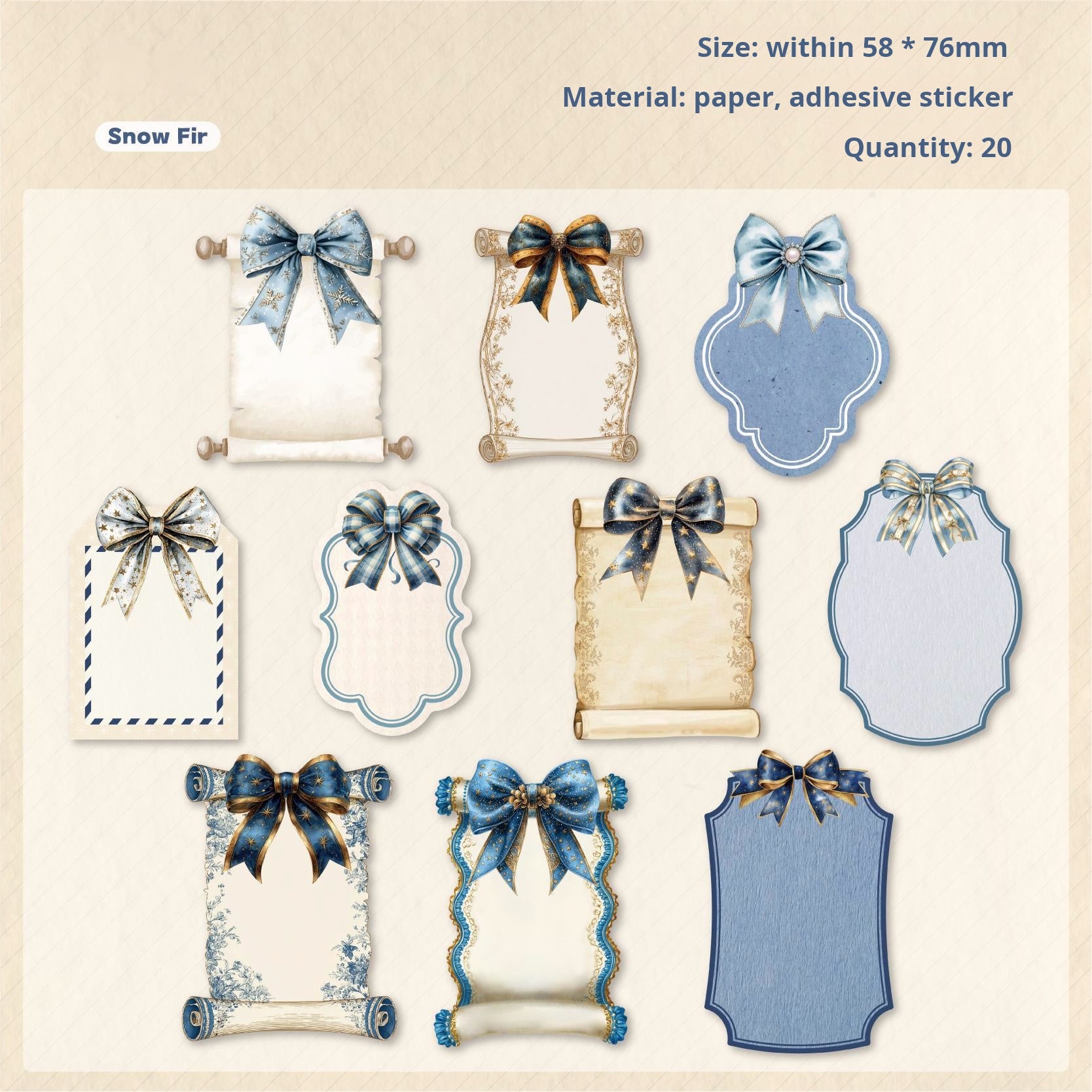 0918 Holiday notes Sticker -15Pcs each pack