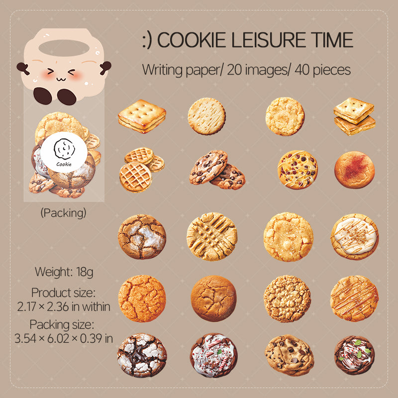 1108 Baked desserts sticker -40Pcs each pack