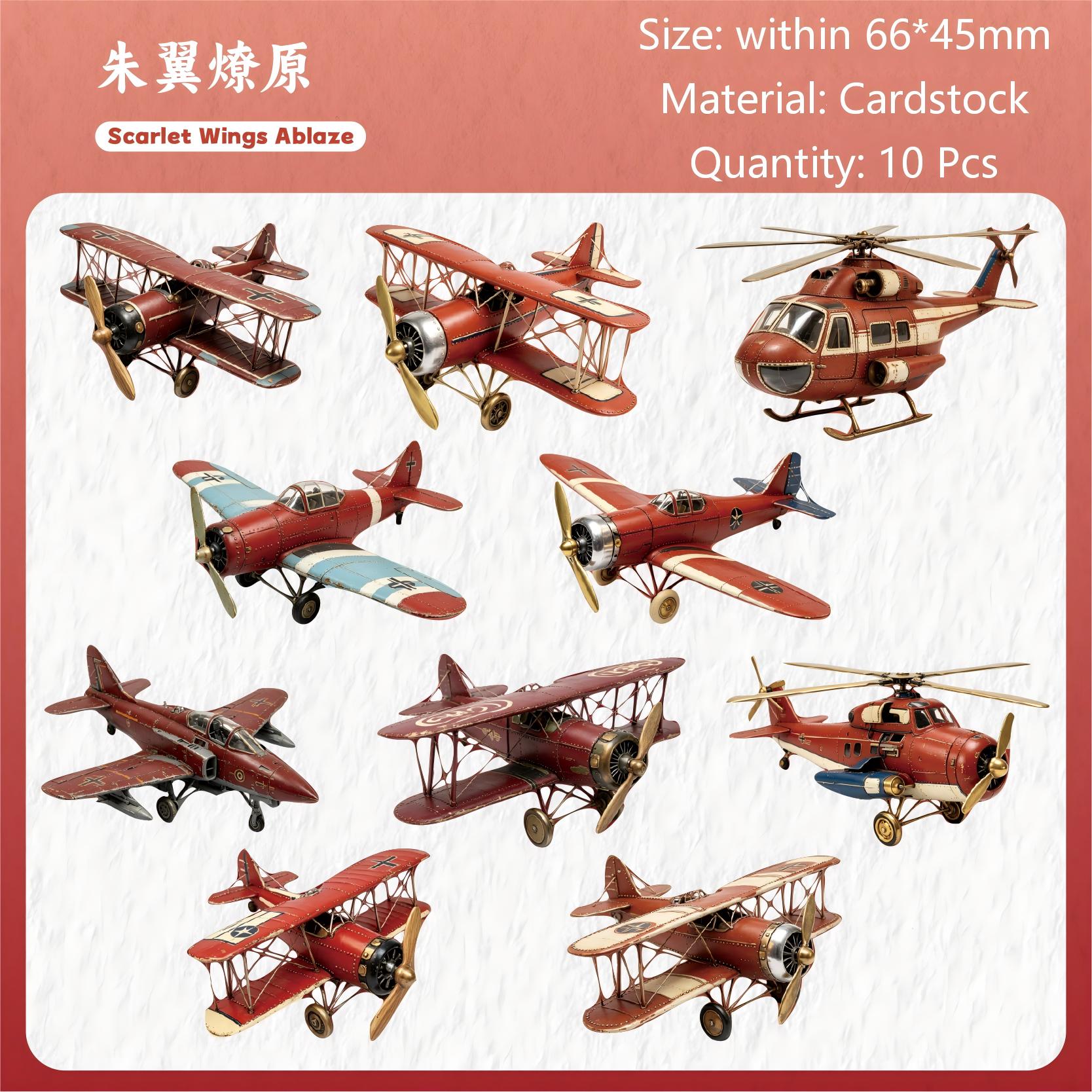 Flight Cardstock Stickers -10Pcs each pack
