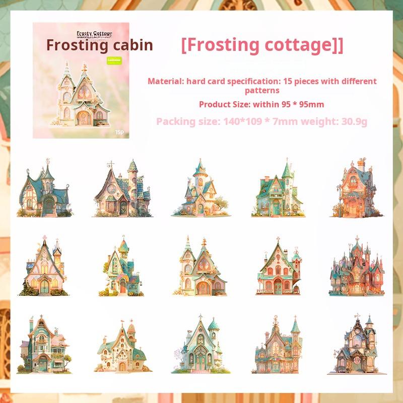 0603 Romantic cabin cardstock sticker -15Pcs each pack