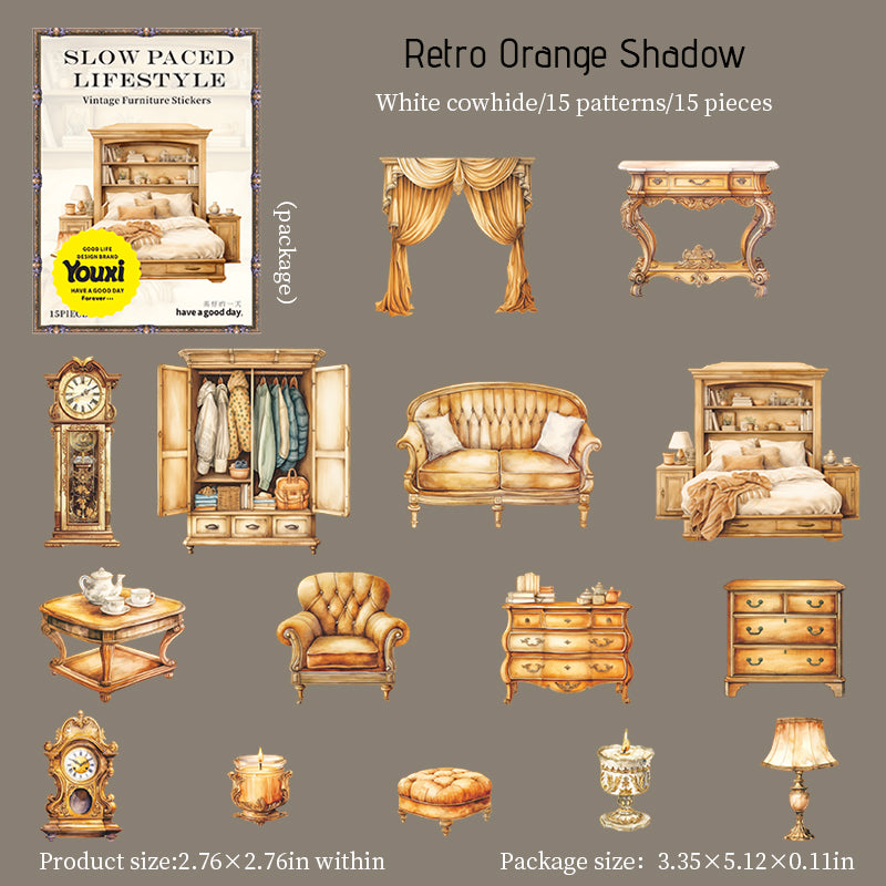 0807 Furniture Solid Sticker -15Pcs each pack