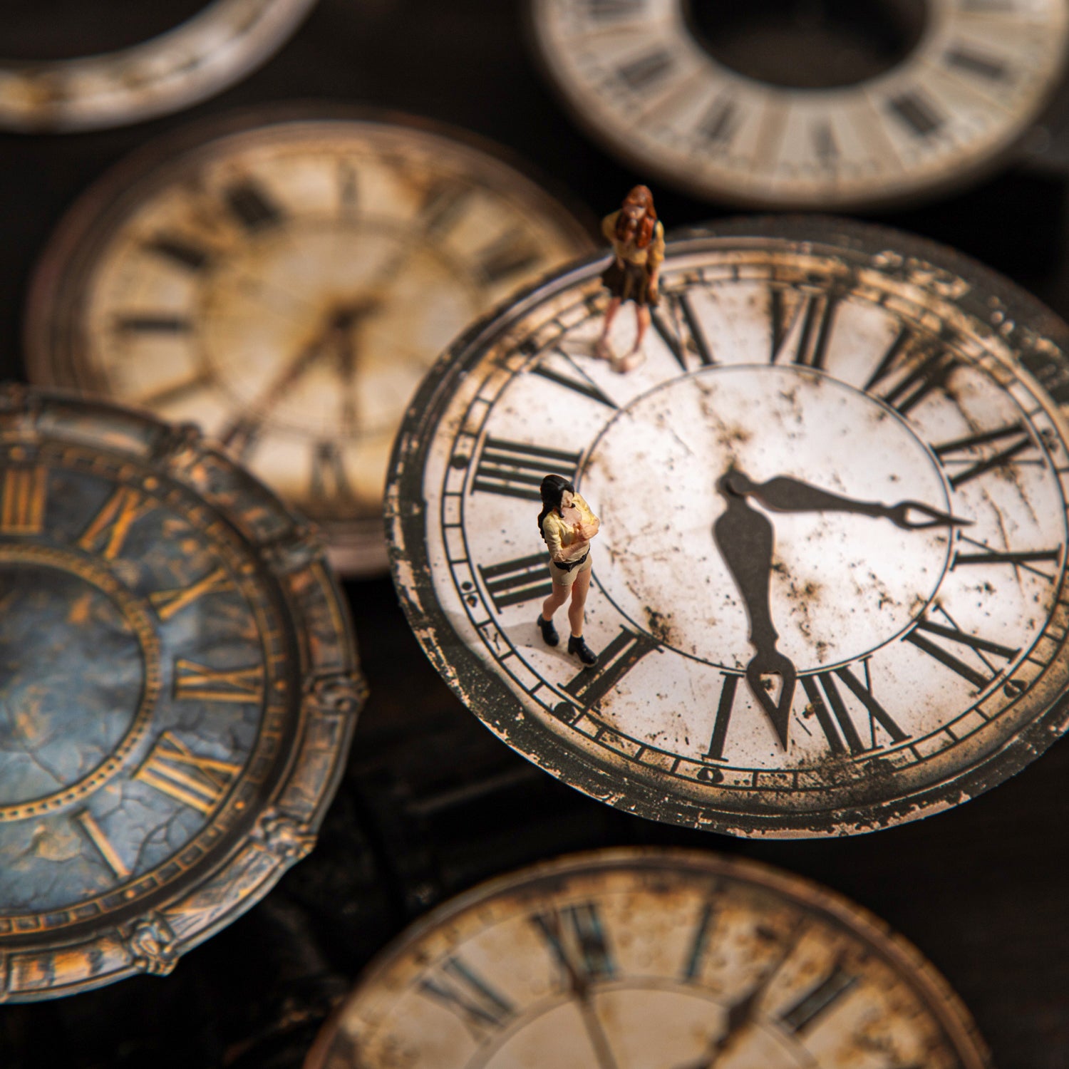 1126 Vintage clock cardstock sticker -20Pcs each pack