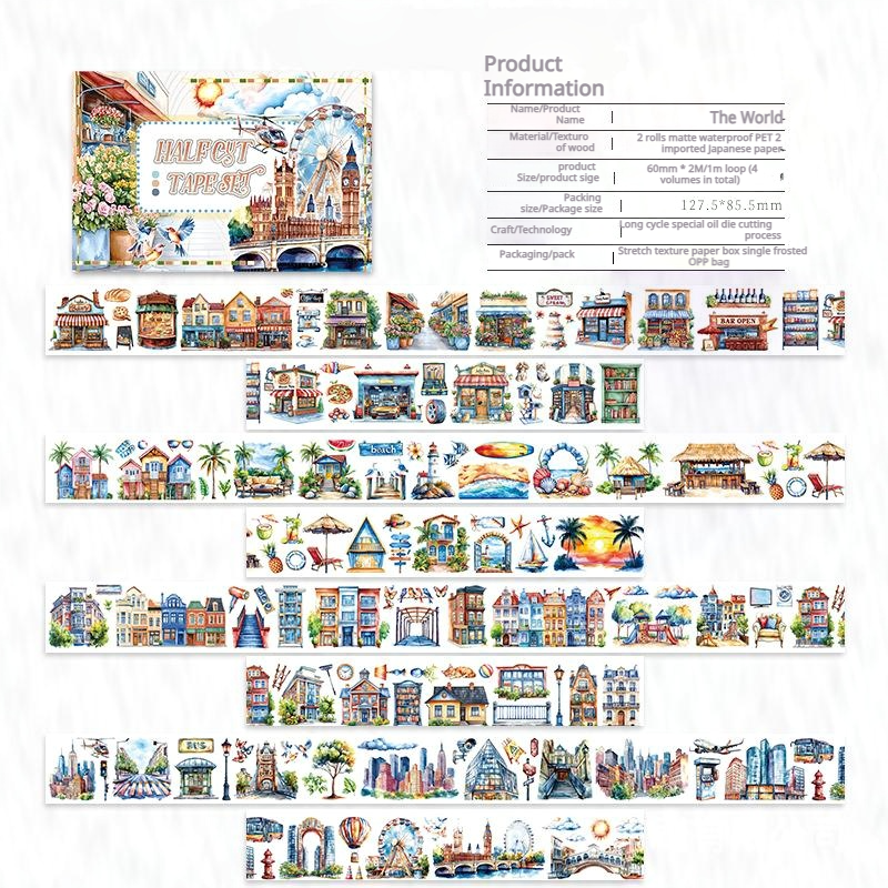 T-169- The World Tape Set *pre-cut