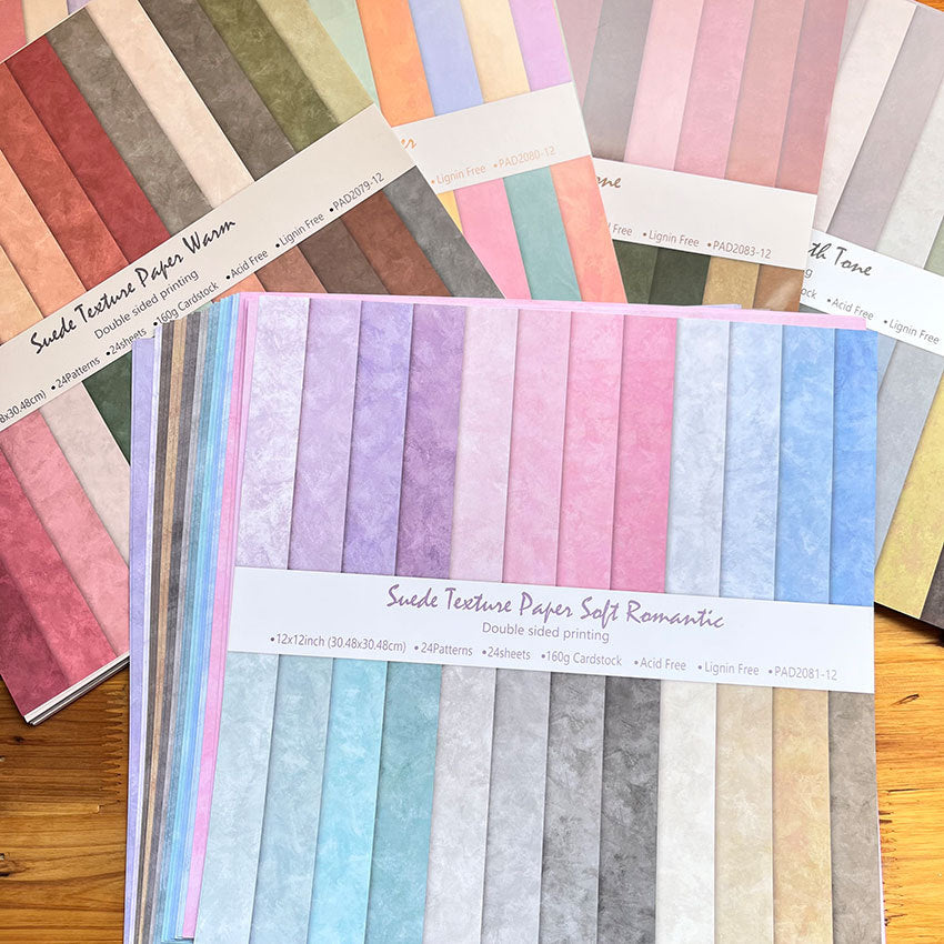 0515 Vintage color Paper 12×12 inch -24 Sheets Double-Sided printed