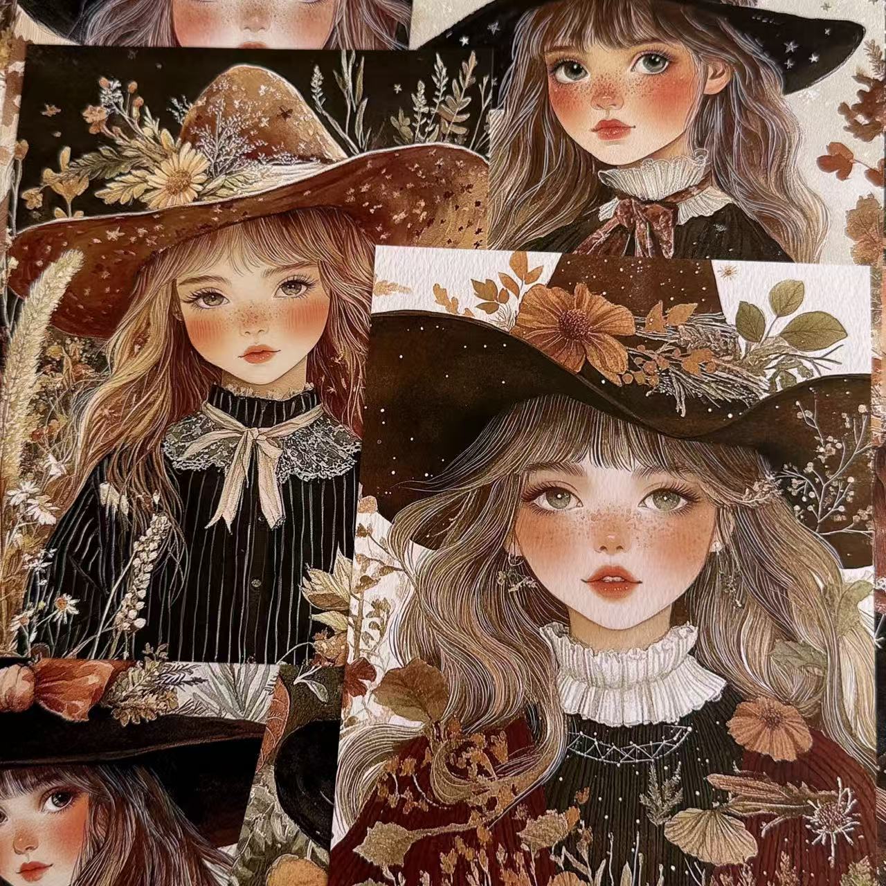 0718 A4 size Magical girl Style Paper 5 pcs